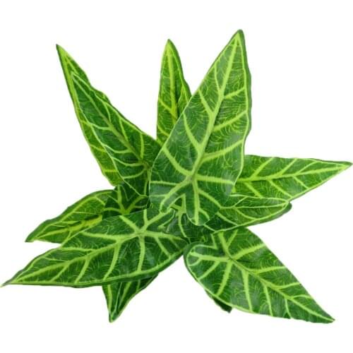 Artificial Plant Grass Imitation Taro Leaf Green Foliage Home Party Decor #1