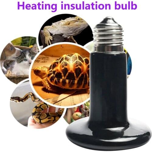 Pet Ceramic Heating Lamp Copper 220-240V 50W Infrared Heating Sourcesnatural Sunlight Radiation Reptiles Amphibians Heater Lamp