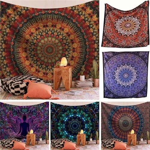 Mandala Tapestry White Black Sun And Moon Tapestry Wall Hanging Gossip Tapestries Hippie Wall Rugs Dorm Decor Blanket 95x73cm