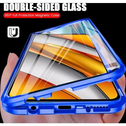 360 Metal Magnetic Adsorption Case For Samsung Galaxy A51 A71 A31 A70 A21S S21 S20 S10 S9 S8 Plus UItra Double-Sided Glass Cover