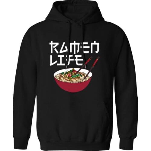Hooded Mens noodles Printing Casual Hip Hop Sweatshirts and Hoodie Leisure Outwear Mans Clothing Tops Autumn 2020 Pullovers
