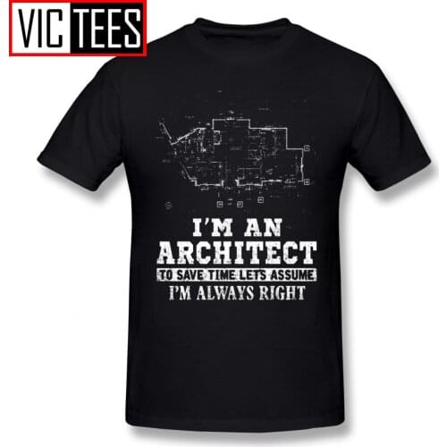 Mens Architect T Shirts Architect I M An Architect To Save Time T-Shirt Awesome Printed Tee Shirt 100% Cotton Man Tshirt