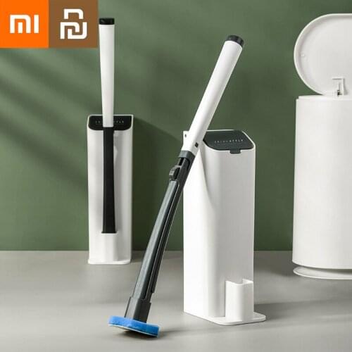 XiaoMi Disposable Toilet Brush Set No Dead Corner Toilet Brush Cleaning Brush Free Punch Wall Mounted Toilet Long Handle Brush