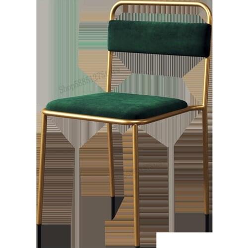 Nordic Light Luxury Dining Chair Modern Minimalist Loft Backrest Chair Industrial Style Leisure Coffee Restaurant Net Red Office