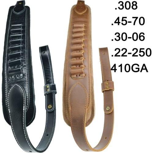 Hunting Leather Rifle Sling Shotgun Belt Adjustable Shoulder Padding Shooting Tactical Strap Gun Accessories