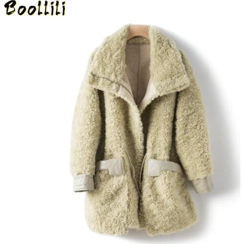 Autumn Winter Coat Women Clothes 2020 Sheep Shearing Real Fur Coat 100% Wool Jacket Women Korean Lamb Fur Tops HYL1936 YY1957