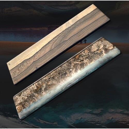 35 X 8 X 2cm/45 X 8 X 2cm Customized Hand Rest Pad Wrist Cushion With Wood Base For Mechanical Keyboard - Quicksand Type