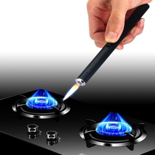 Portable Gas Lighter Long Kitchen Gas Stove Fire Ignition Lighters Oil Gasoline Petrol Windproof Flame Candle Lighter Outdoors