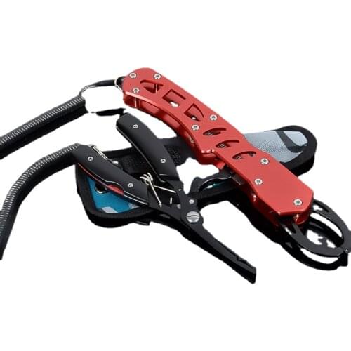 Fish Grabber Plier Controller Practical Stainless Fishing Gripper Gear Tool Grip Tackle Holder Fish Clamp with Adjustable Rope