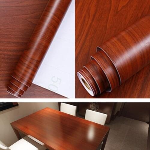 K1KA Wood Grain Self Adhesive Wall Paper Roll Wood Grain Paper Vinyl Film for Furniture Decorative Waterproof Wallpaper