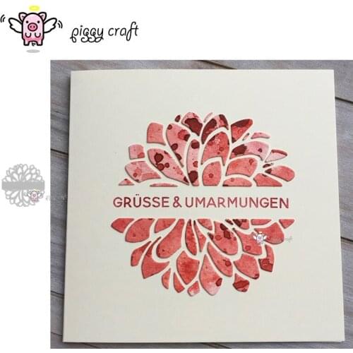 Piggy Craft metal cutting dies cut die mold Flower card decoration Scrapbook paper craft knife mould blade punch stencils dies