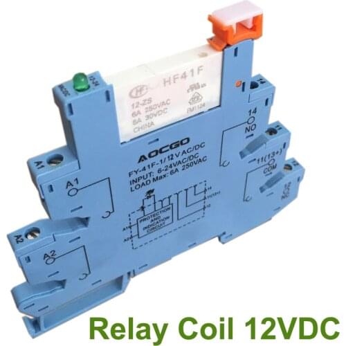 Slim Relay Mount On Screw Socket with LED and Protection Circuit 12VDC/AC