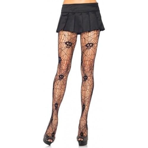 Women Sexy Skull Fishnet Stockings for Women Compression Latex Stockings Girls' Sexy Stockings Free Shipping
