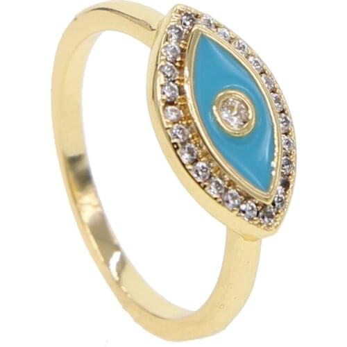 Wholesale Top Quality rainbow Color enamel band finger Ring for Women Gold color cz Crystal fashion moda ring jewelry 2019
