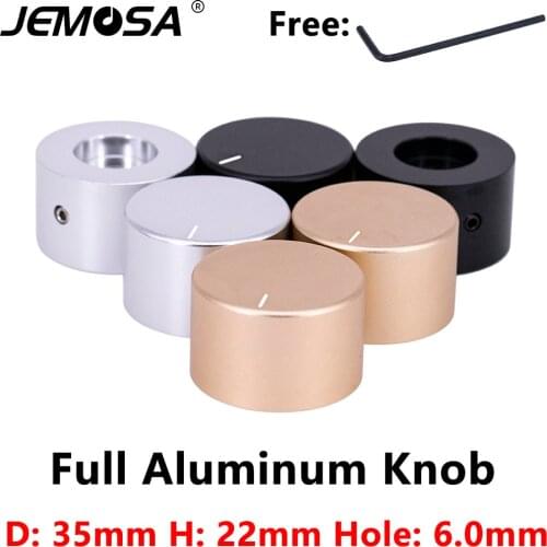6mm Metal Guitar Tone Volume Knob Potentiometer Hat Cap Control Push Knob with Hole Hifi Audio Guitar Accessories 35*22mm 1PC