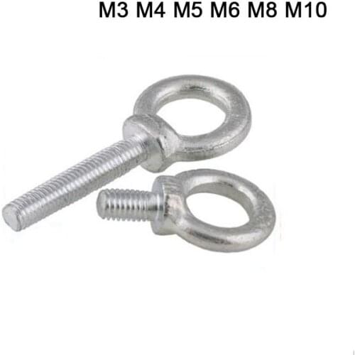 10pcs M3 M4 M5 M6 M8 M10 DIN580 304 Stainless Steel Marine Lifting Eye Screws Ring Loop Hole for Cable Rope Eye Bolt HW011 Good