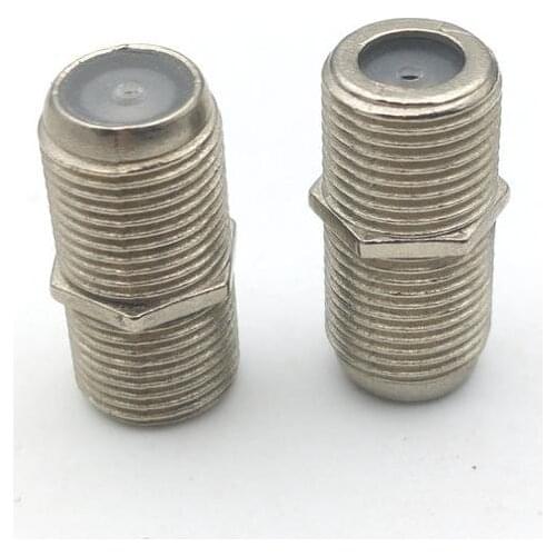 100pcs F Type Coupler Connector Female F/F Jack RG6 Coax Coaxial Cable adapter