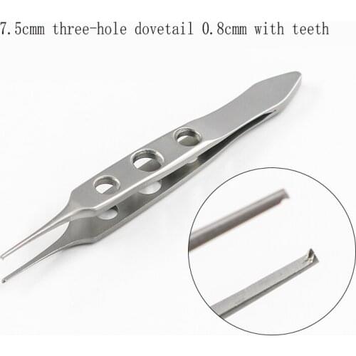 11cm Microscopic Tweezers Fat Clip Dovetail Toothed Platform Plastic Tweezers