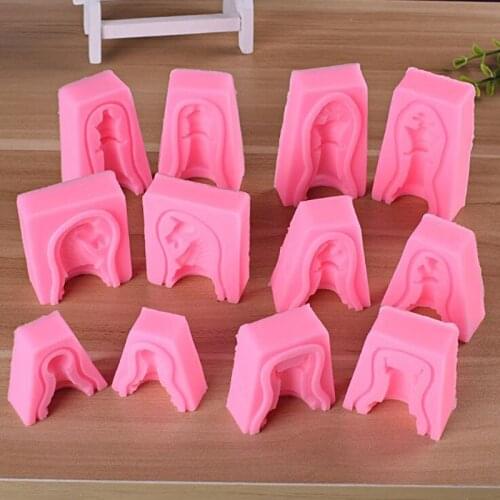 12pcs/set International Chess King Queen Knight Rook Pawn Bishop Double-Sided Fondant Cake Chocolate Molds Kitchen Baking