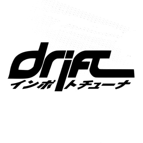 15.2*6CM Japanese Writing Text DRIFT Fashion Car Decal Car Styling Stickers Accessories Black/Silver C9-0266