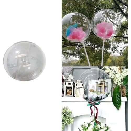 50Pcs Luminous Transparent Bobo Bubble Ballons Christmas Wedding Birthday Party Decorations Helium Balloons