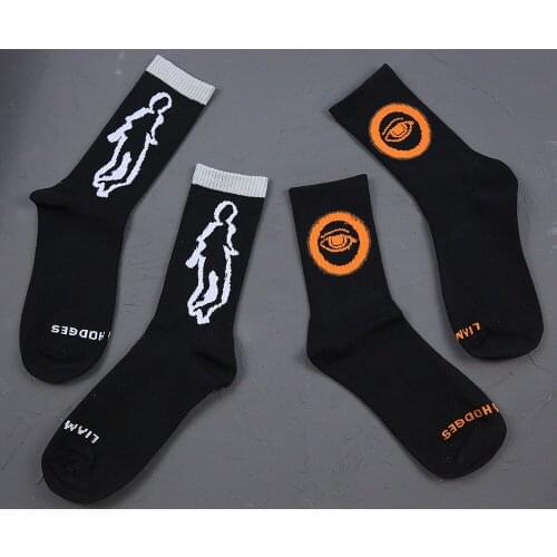 6pairs Mens socks Alienware Women Socks Orange Cactus Autumn Skateboard White Cotton Stockings Funny Skater Soccer Streetwear