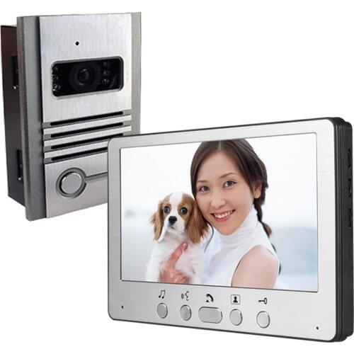 7 Inch IR Night Vision Intercom System Wired Video Door Phone