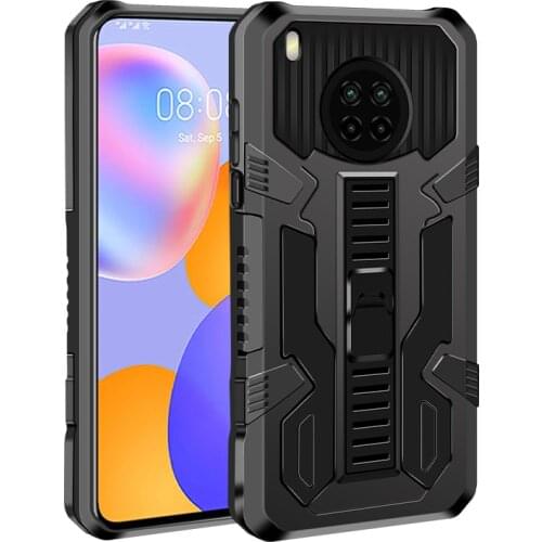 Armor Bracket Shockproof Case For Huawei Y9A Y9S Y9 Prime 2019 Y7 Y6 Pro Y5 2019 Silicone Phone Back Cover For Enjoy 9 10 Plus