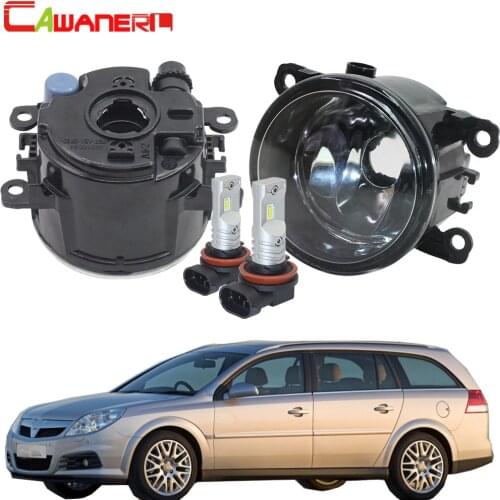 Cawanerl 2 X Car Fog Light Lampshade + H11 LED / Halogen Bulb DRL 12V For Opel Vectra C 2002 2003 2004 2005 2006 2007 2008