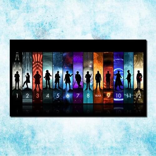 Doctor Who Tardis in Van Gogh Starry Night TV Series Silk Canvas Poster 13x24 24x43 Inches For Room Decor-10