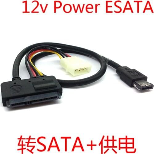 50cm eSATA Power ESATA Combo to SATA 22pin & IDE 4pin 5V 12V cable adapter for 3.5" 2.5" Hard Disk Data Cable 0.5M