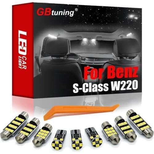 GBtuning Canbus LED Interior Light Kit 28PCS For Mercedes Benz S Class W220 S500 S600 S55AMG S63AMG S65AMG (99-05) Vehicle Bulb
