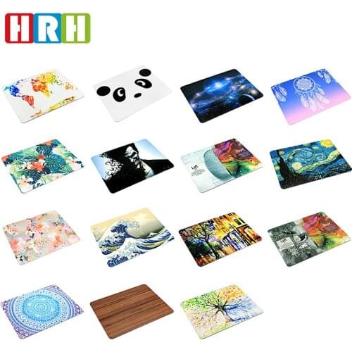HRH Mouse Mats For Computer Laptop,Unique Left and Right Brain/Flower Wood Pattern Rubber Gaming Mouse Pad without Locking Edge