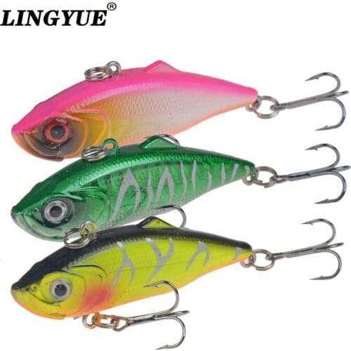 LINGYUE VIB Bait Hard Crankbait 7cm 11g Long Shot Wobblers Rattling Artificial Bait winter Pesca Fishing lure Vibration Pike