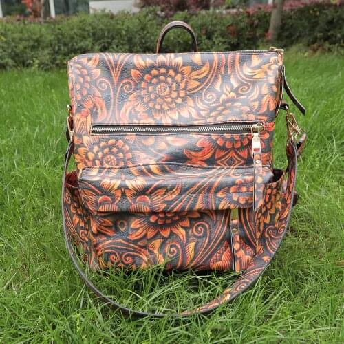 New Fashion Backpack Retro Large Capacity Bags Women PU Leather Travel School Shoulder Bag Mochila Back Pack