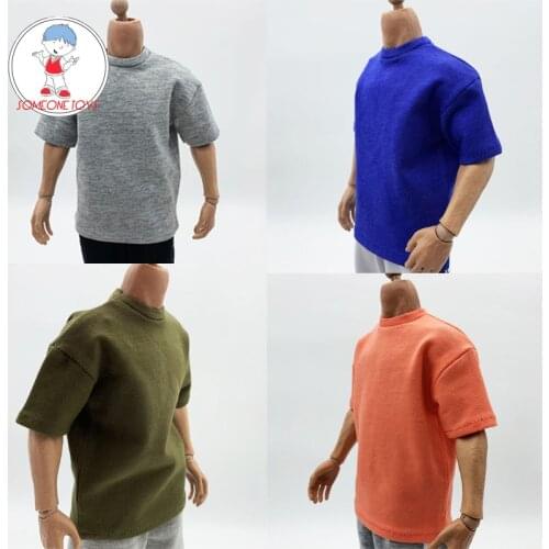 1/6 Male Soldier Figure colorful Casual fation T shirt Clothes for 12 inches TBL Body model accessory