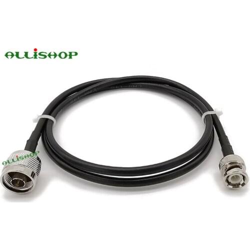 N Male Plug to BNC Male Plug RF Coaxial Cable LMR200 Low Loss for Handheld Ham Radio Antenna