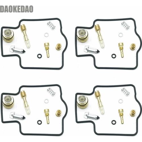 For Kawasaki ZX500 ZZR500 1990 1991 1992 ZX ZZR 500 Carburetor Repair Kits Rebuild Parts Float Valve Main Slow Jets 4 Sets