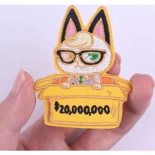 Animal Crossing Embroidery Patches For Clothing Raymond iron on patches For clothes DIY Cute Animal Badge Stripe Applique Decor