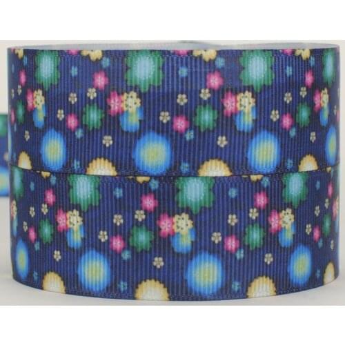New arrivals 1" 25mm New dreamlike flower ribbon grosgrain ribbon printed ribbon tape Free shipping