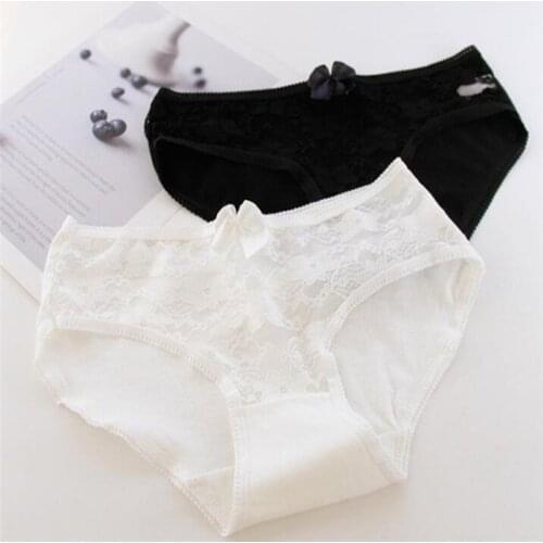 New Arrived 4Pcs/Lot Girl Panties Underwear Lace Briefs Cotton Lingerie Soft Comfortable Bowknot Cartoon Panty Wholesale 8031-4