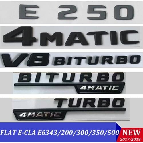 New Flat W212 W213 Emblem Stickers E63 E200 E250 E300 Set Auto Para Car Letters Trunk Rear Star Badge Logo For Mercedes Benz AMG