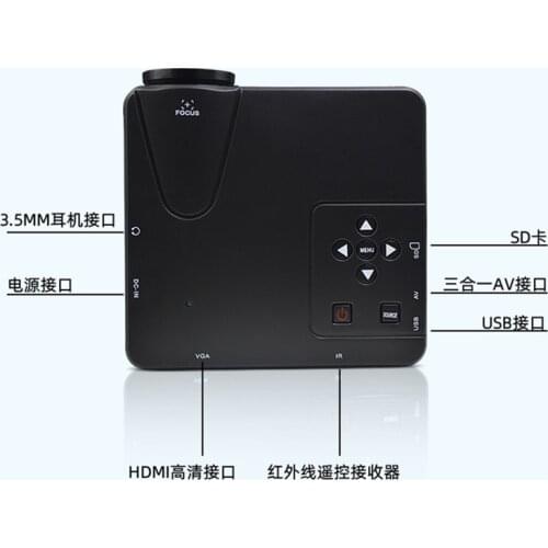 New H80 Mini Projector Home LED Mini Portable Small Projector HD 1080P classroom supplies