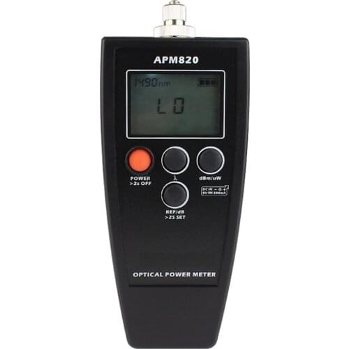 APM820 Optical Power Meter InGaAs Alkaline or Rechargeable NiMH Battery Type A