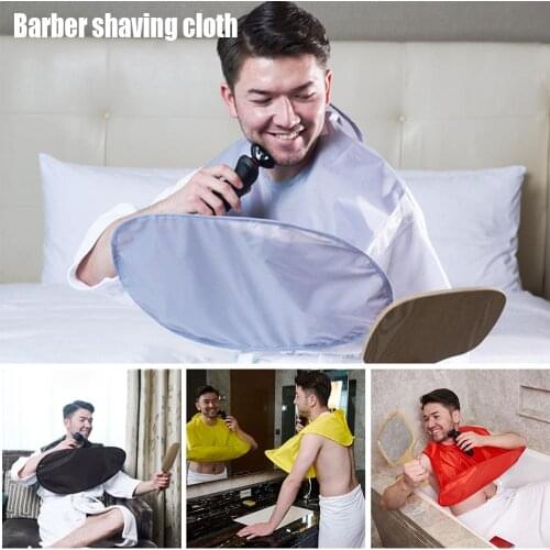 Hair Barber Cape Clothing Apron Foldable Waterproof Umbrella Hair Catching Bib Salon Beard Shaving Cape Hook Household Cleaning