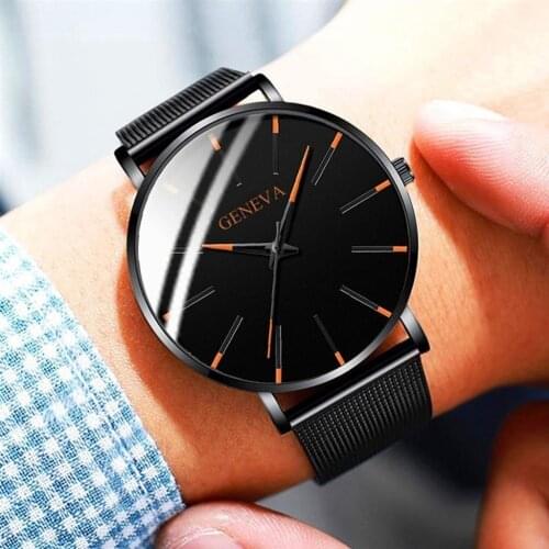 Top Brand Luxury Men Quartz Watch Fashion Color Pointer Luminous Watches Men Casual Slim Mesh Band Sport Watch Relogio Masculino