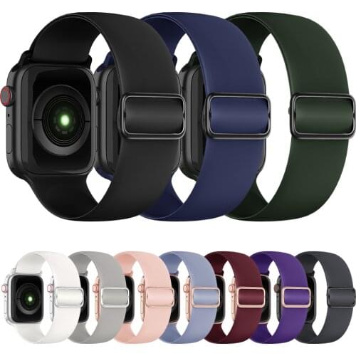 Silicone Strap for Apple Watch Band 44mm 42mm 40mm 38mm Smartwatch Rubber Wrist Watchband Bracelet for IWatch Series 6 5 4 3 2 1