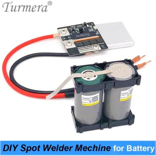 Turmera 4.2V 12V DIY Spot welder Mechine for 18650 26650 32700 Battery Soldering 0.15mm and Battery Pack Soldering + Welding Pen