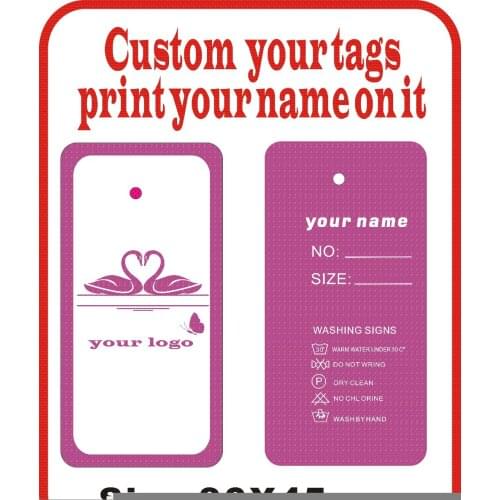 Women cloth tags ,print your logo on tags 500PCS 300gsm Paper price tags, love you J3