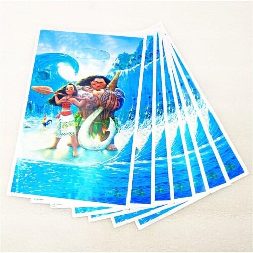 10pcs Moana Plastic Gift Bag Cartoon Theme Kid Boy Baby Shower Moana Birthday Party supplies Decoration Favors Canday Loot Bag